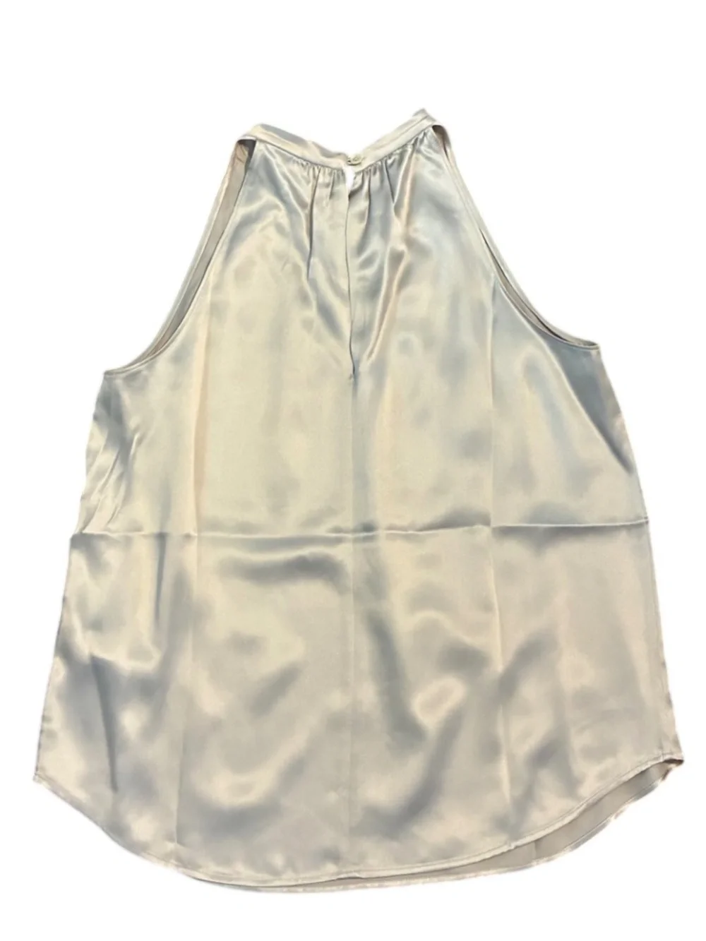 Quince 100% Washable Silk Halter Top - Champagne - Small - Picture 3 of 4